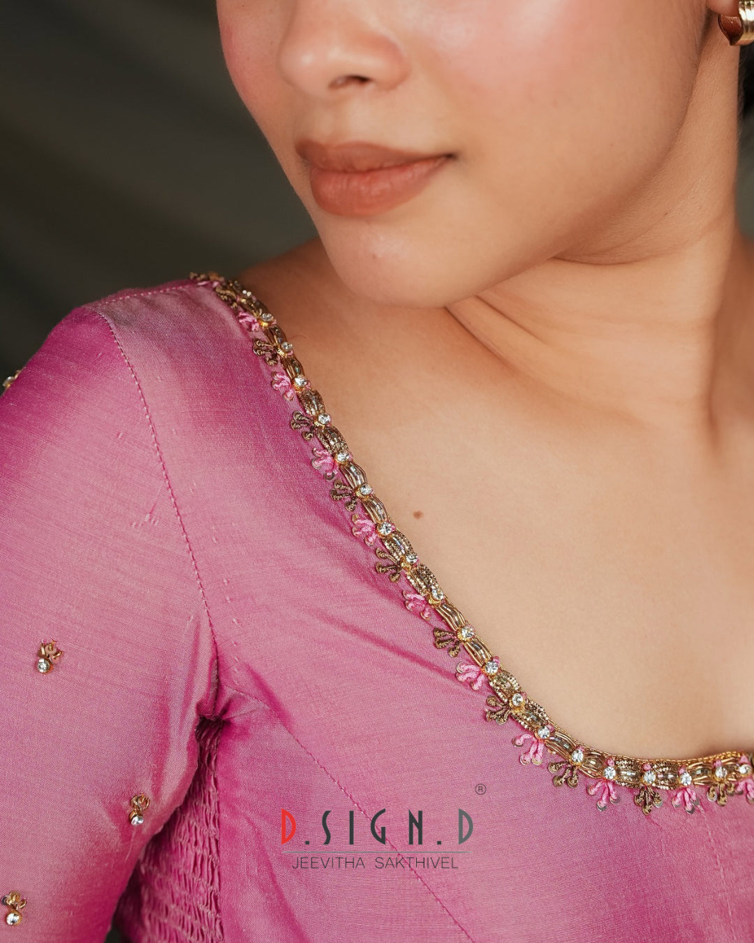Anika - Pastel Pink Size flex Blouse