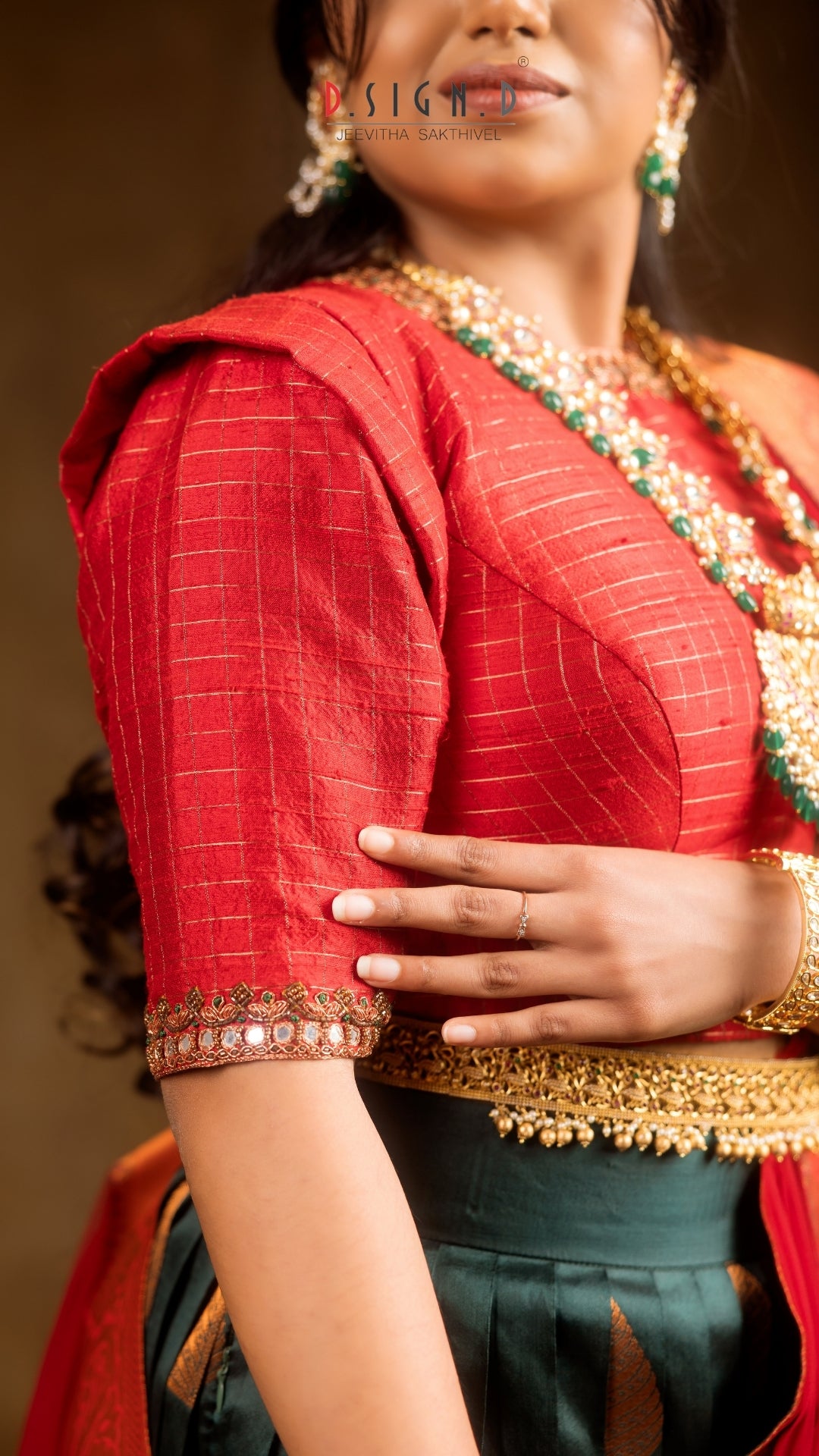 Red Fine Silk Half Saree