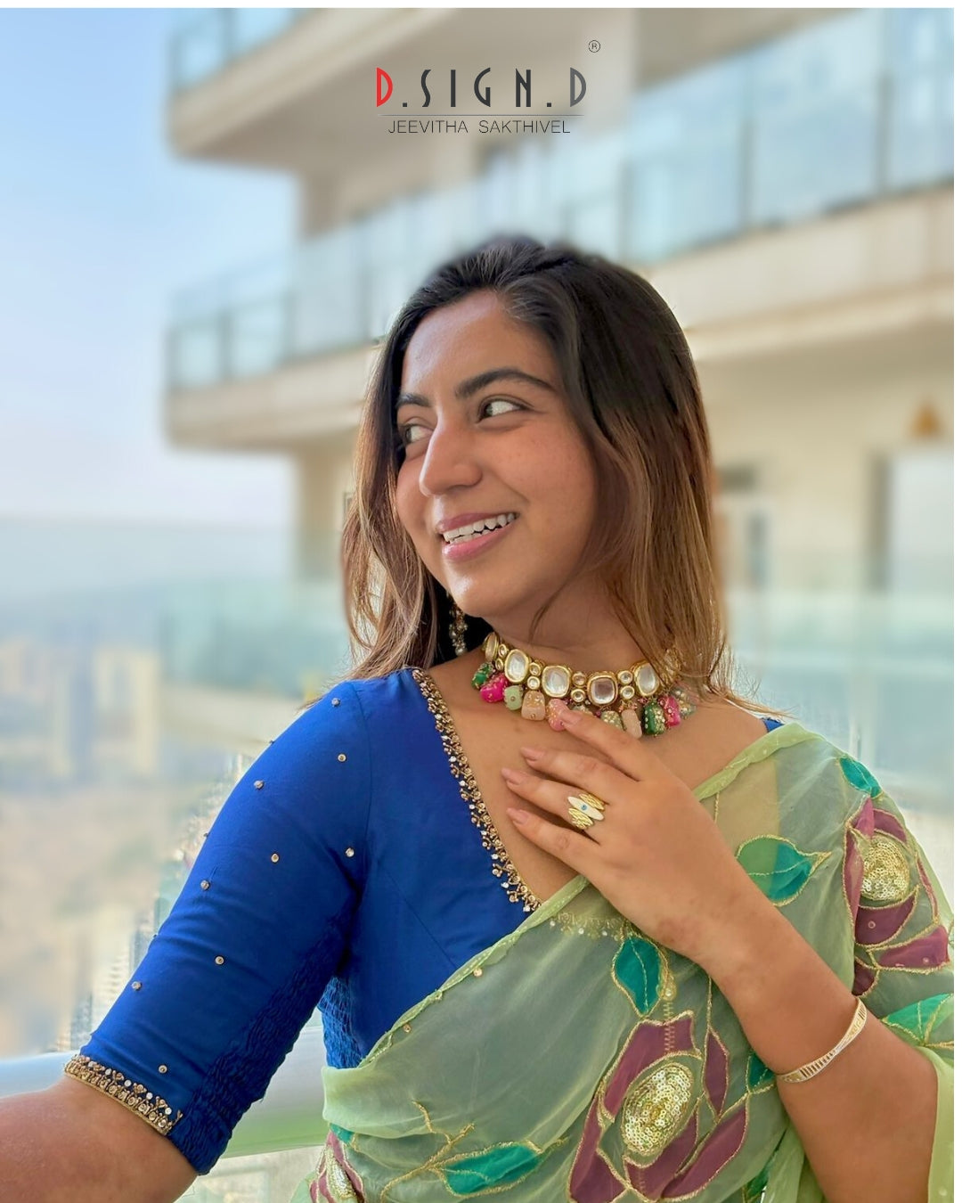 Anika - Blue Size flex Blouse