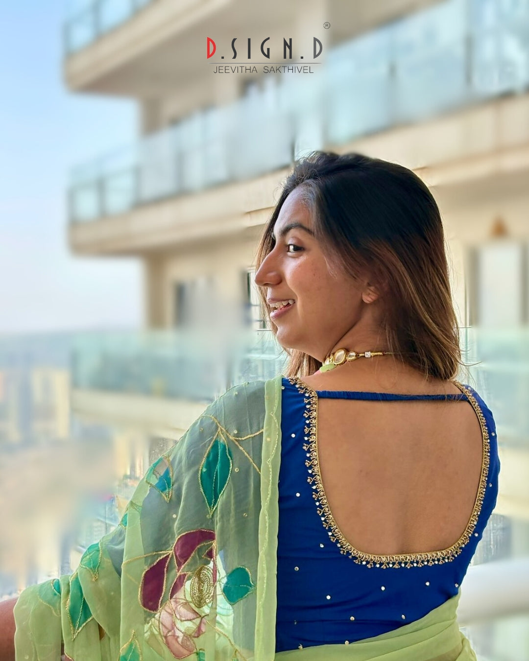 Anika - Blue Size flex Blouse