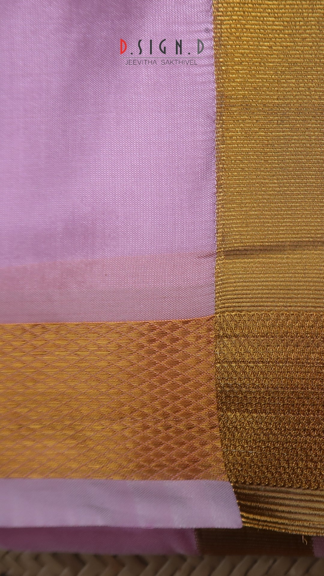 Lilac semi silk dhoti with unstitched Shirt