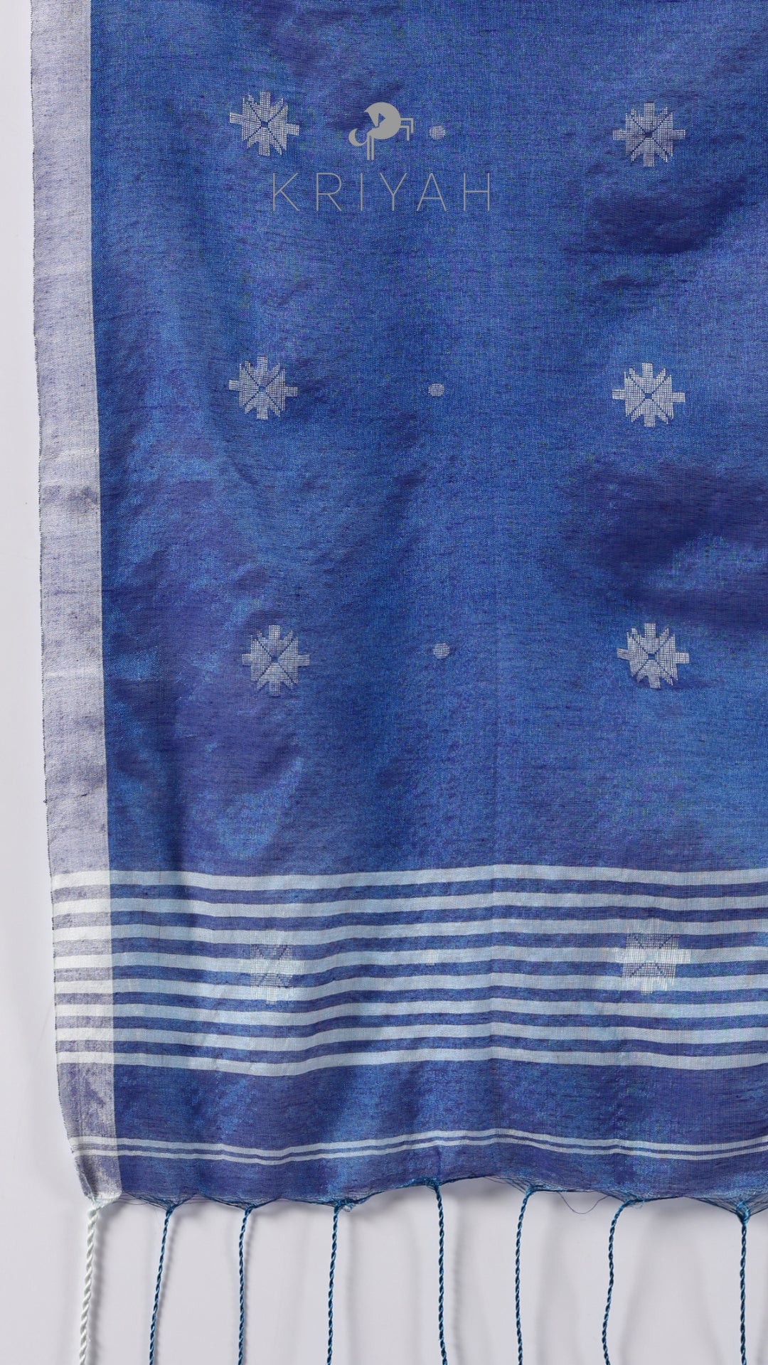 Blue Jamdhani Tissue Saree