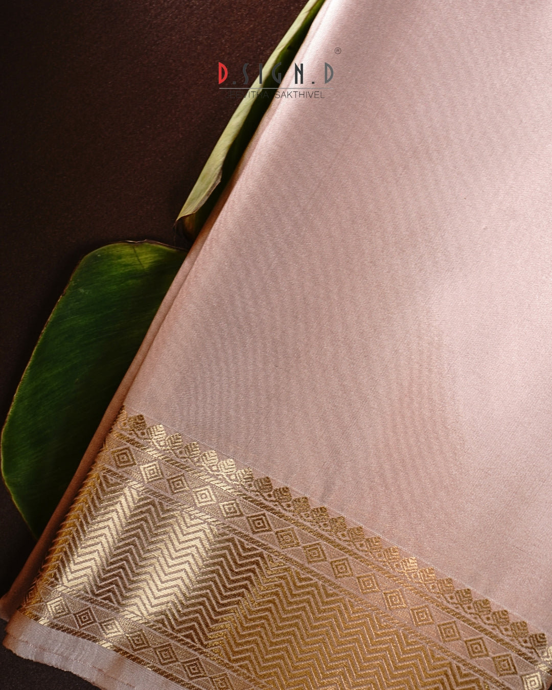 Classic- Rose gold fine silk dhoti set