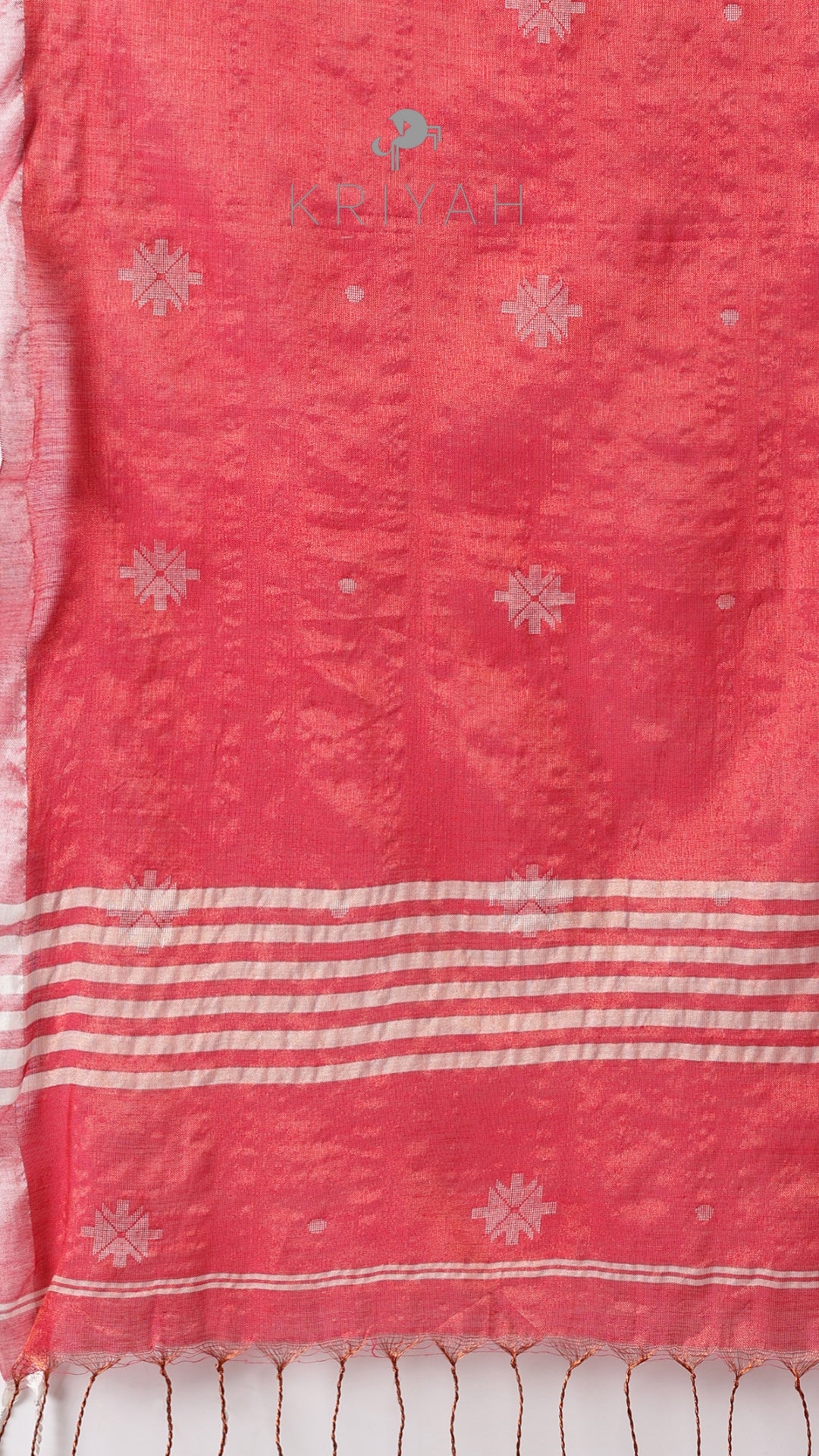 Pink Jamdhani Tissue Saree