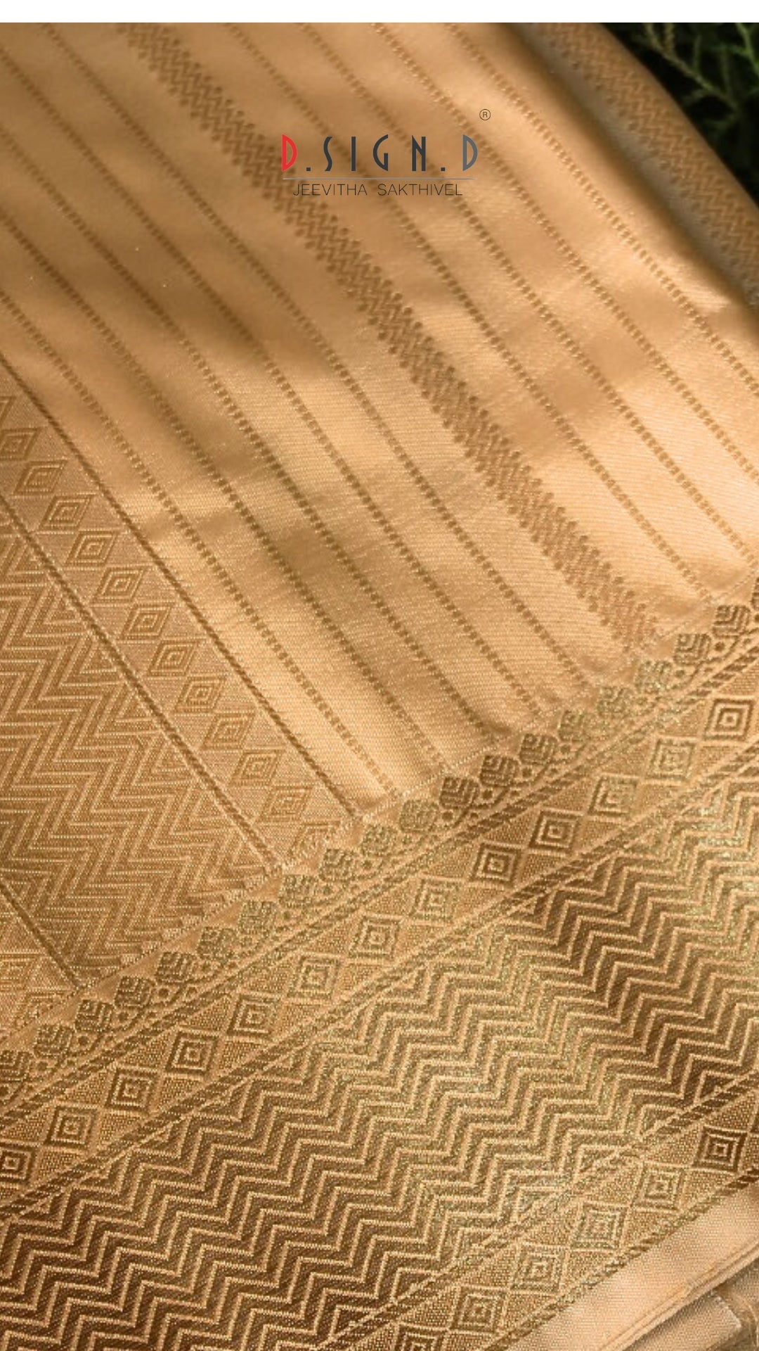 Gold Fine silk dhoti Set - Bridal