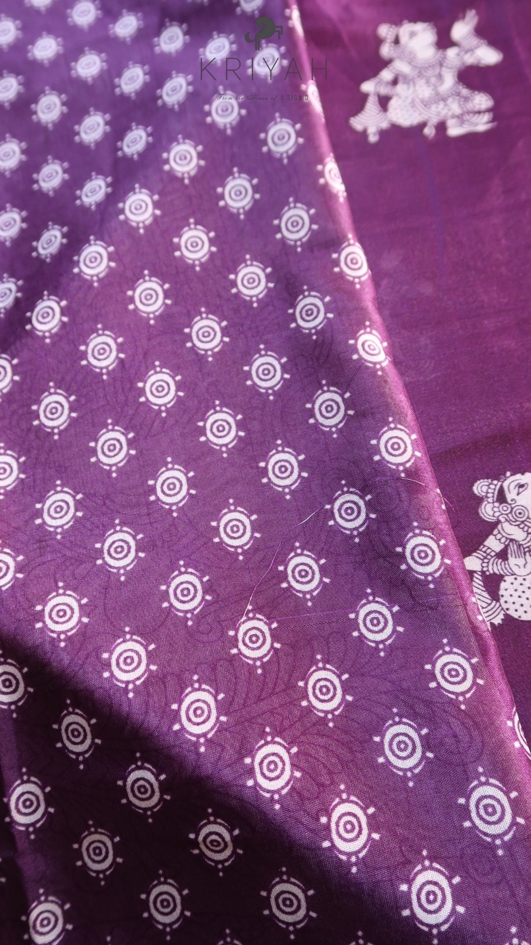 DOLA SILK SAREE WITH PALLENQUIN PRINTPURPLE