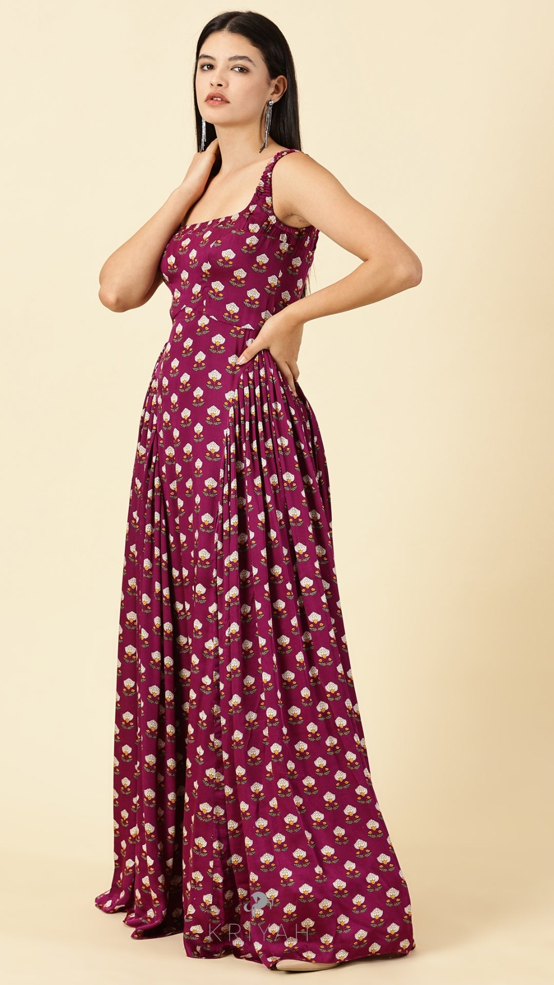 Magnolia- Plum corset gown