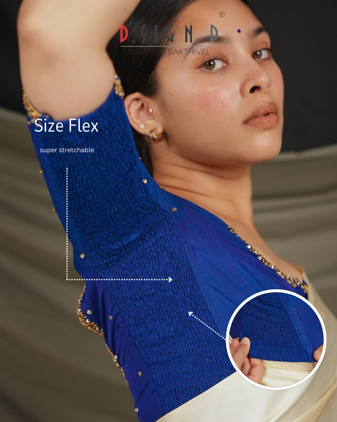 Anika - Blue Size flex Blouse
