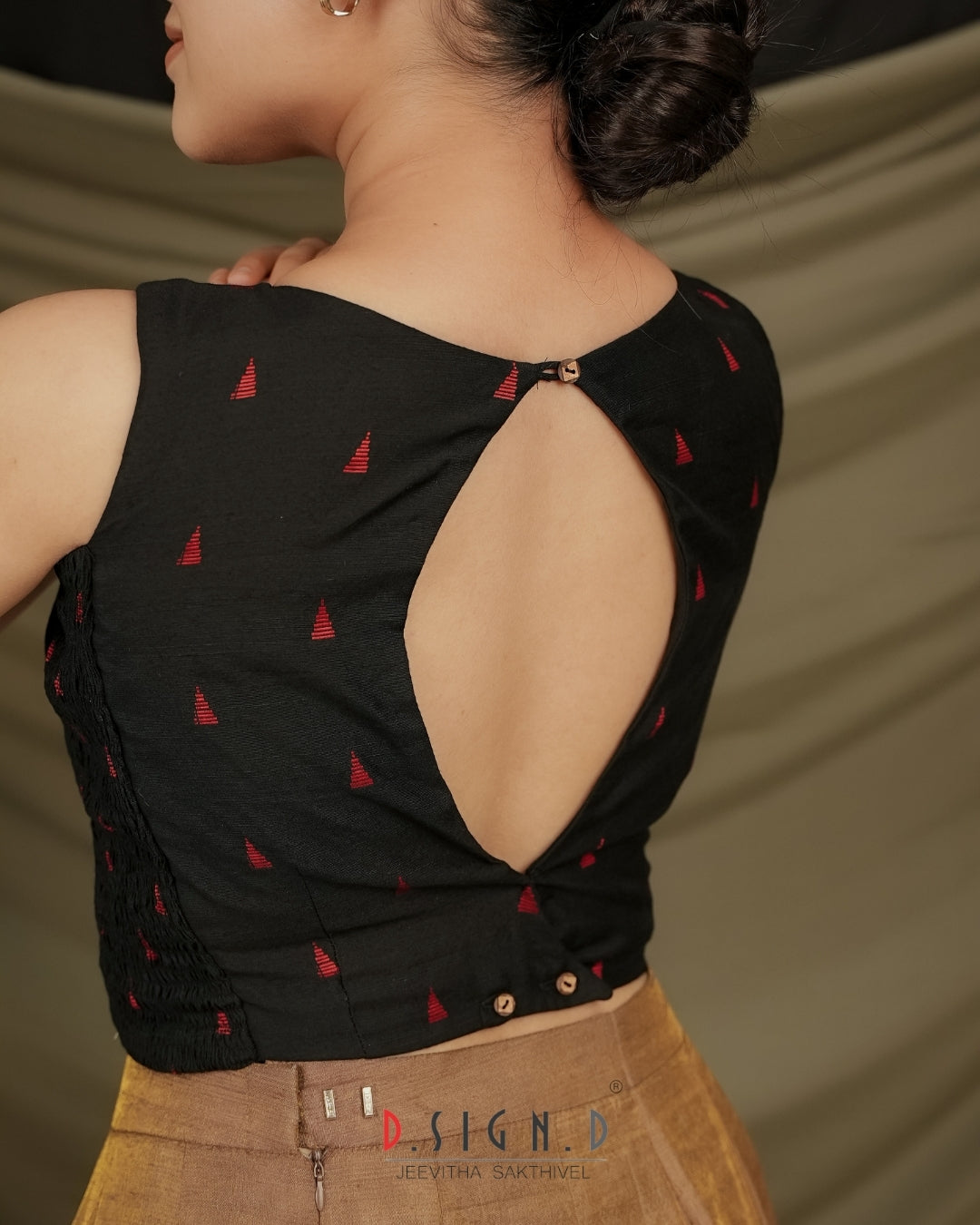 Heera Size flex Blouse - Black