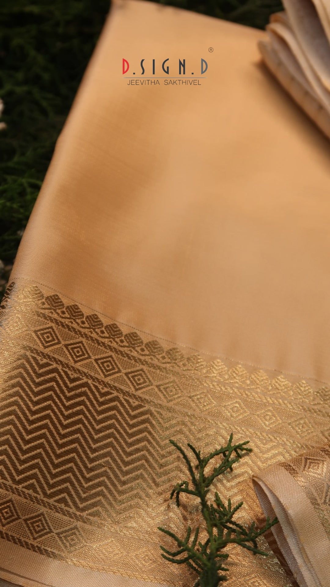 Gold Fine silk dhoti Set - Bridal