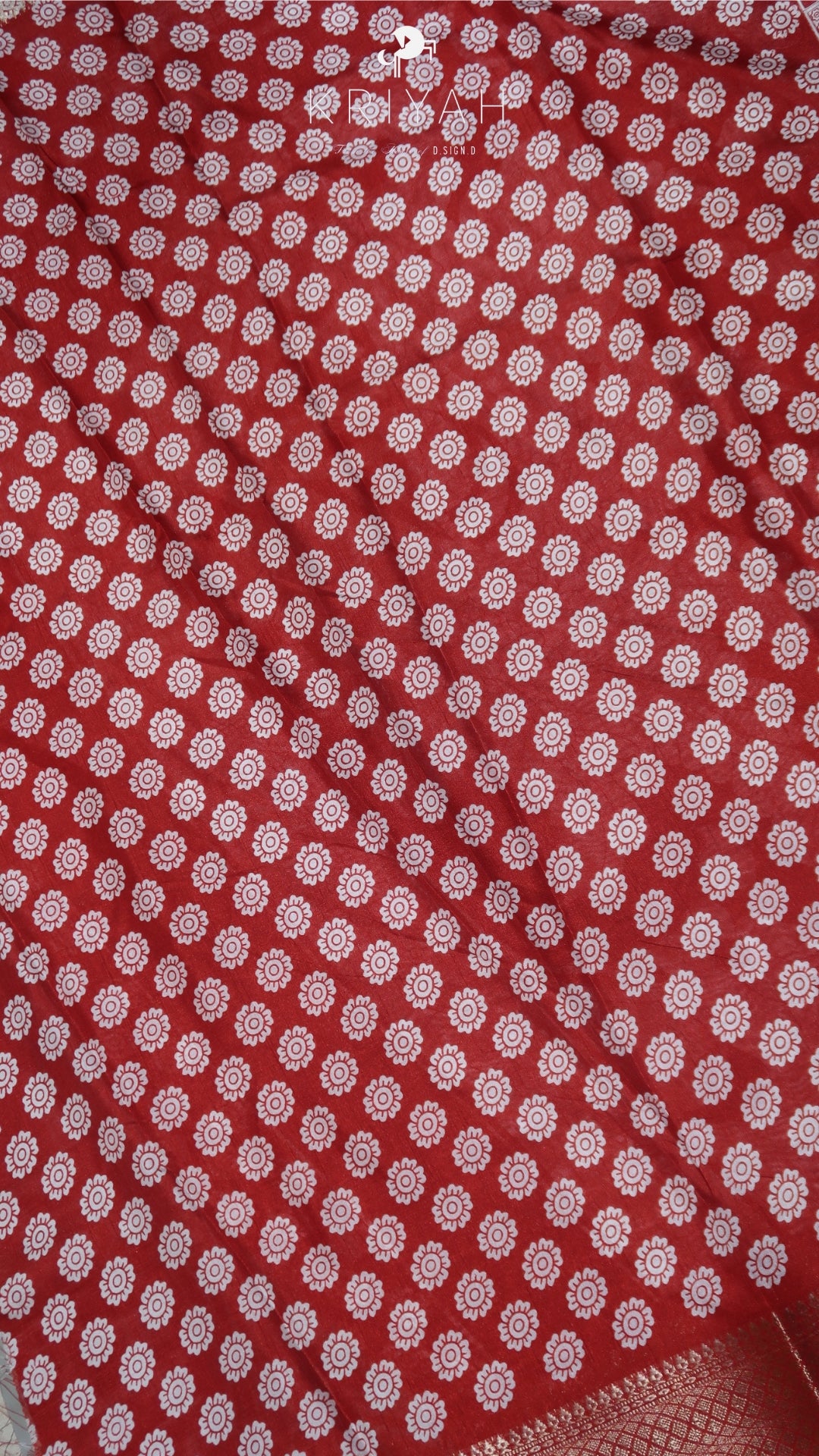 DOLA SILK SAREE WITH CHECKS PRINT RED