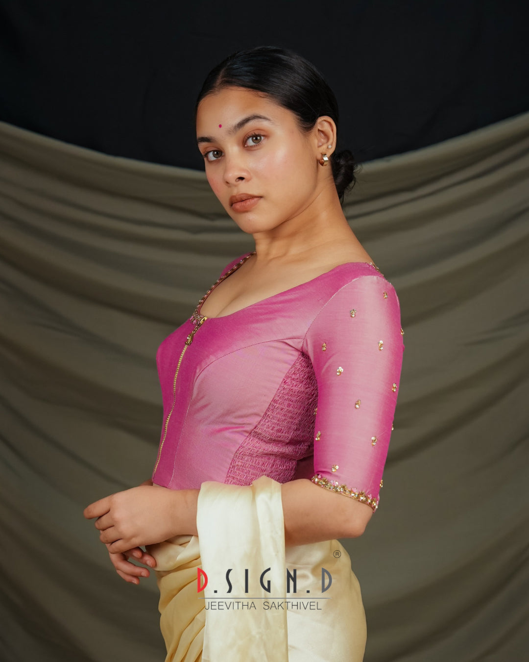 Anika - Pastel Pink Size flex Blouse