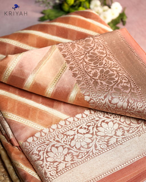 Chiniya silk Saree - Lemon Yellow
