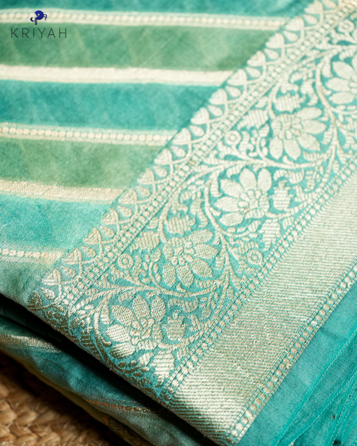 Chiniya silk Saree - Teal