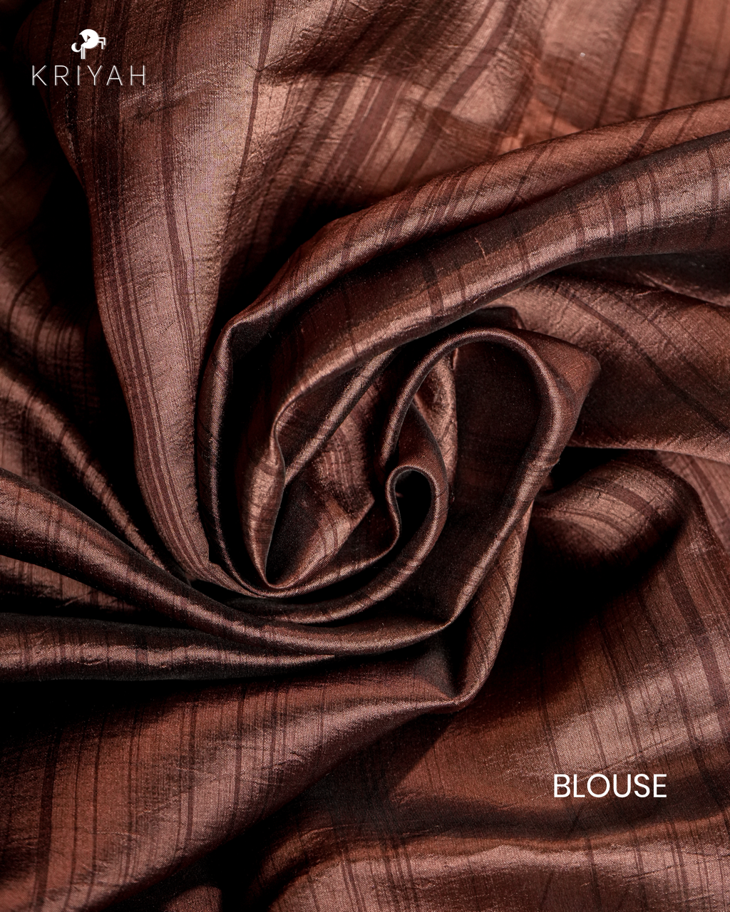 ABSTRACT PRINTED DUPION SILK SAREE - SAND