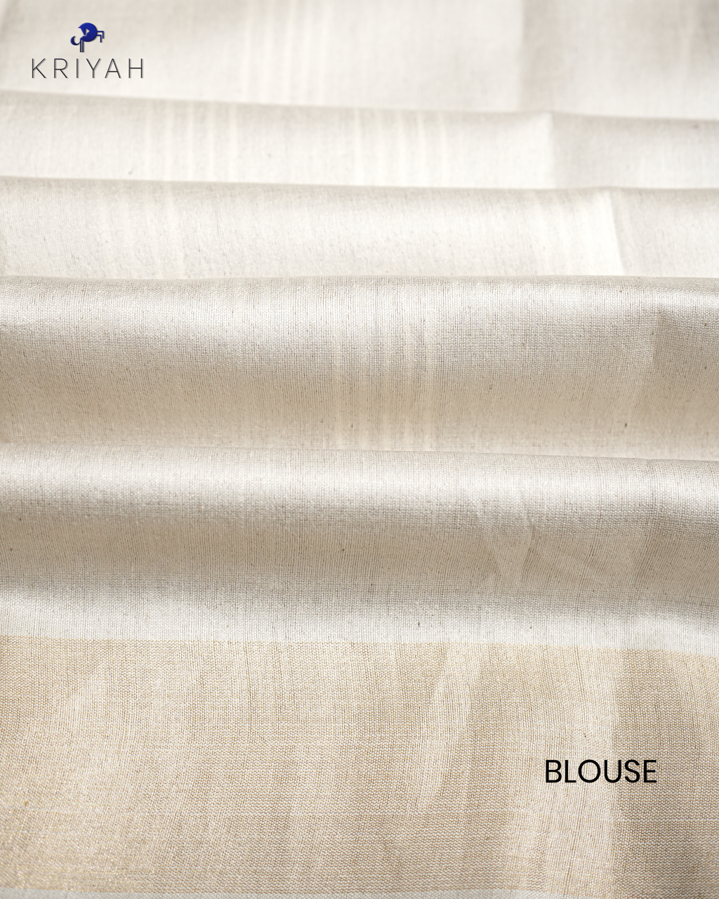 TUSSER SAREE WITH SPACED STRIPES & GOLD BORDER - SAND