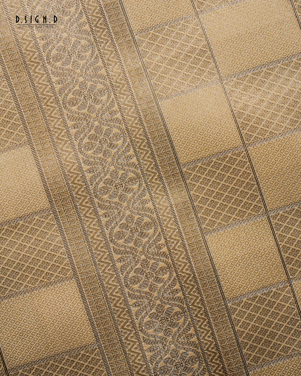 GOLD TISSUE KATTAM FINE SILK DHOTI SET - BRIDAL