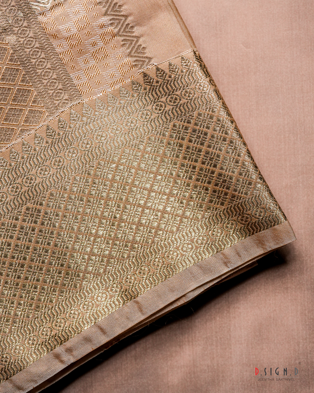 COPPER SIRU KATTAM SOFT SILK DHOTI SET