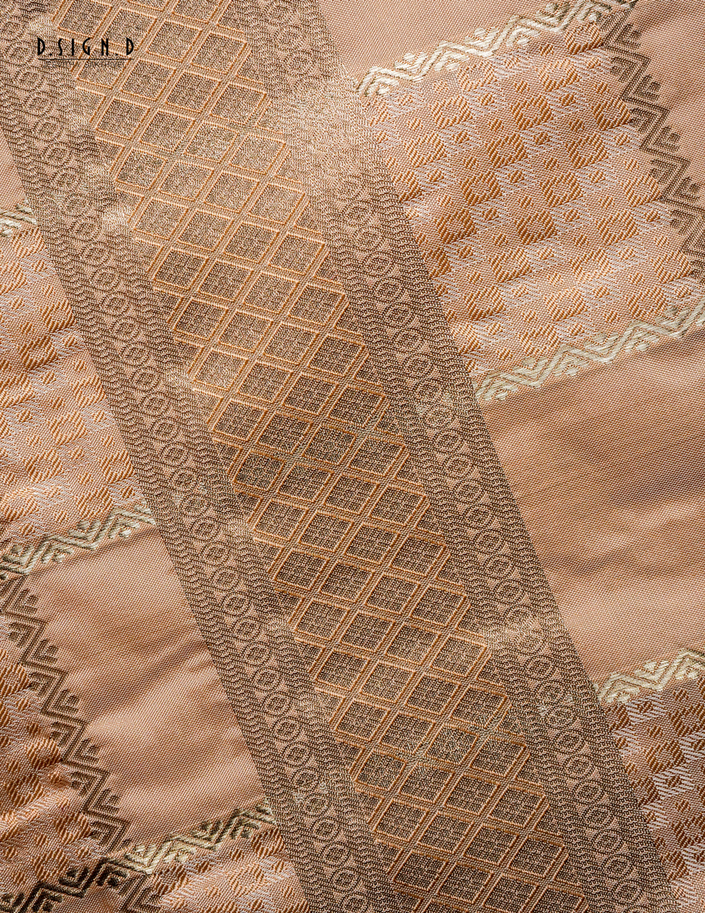 COPPER SIRU KATTAM SOFT SILK DHOTI SET