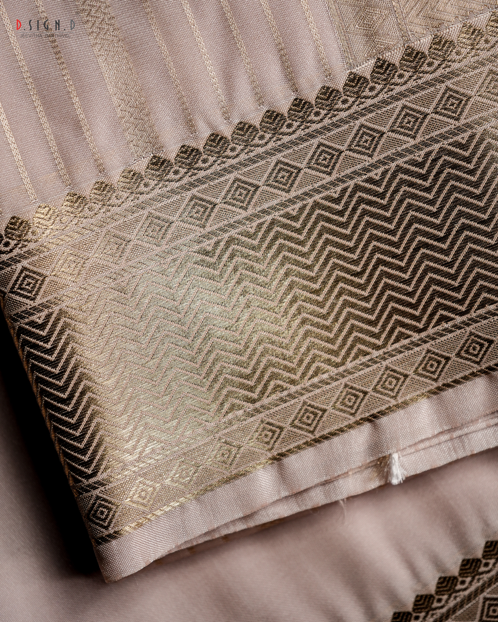 Beige Fine silk dhoti Set - Bridal