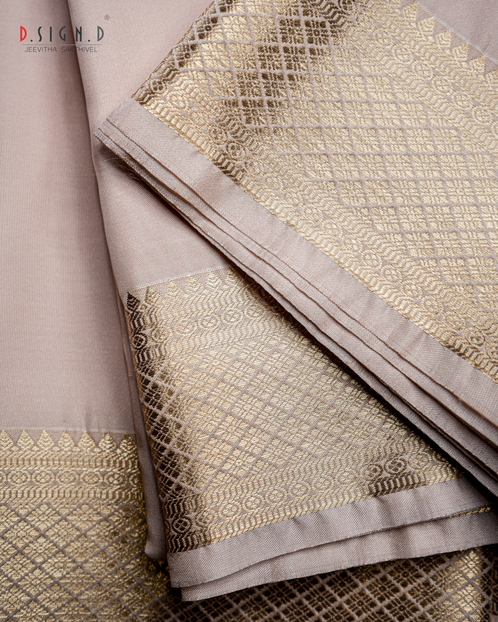 BEIGE CLASSIC FINE SILK DHOTI SET