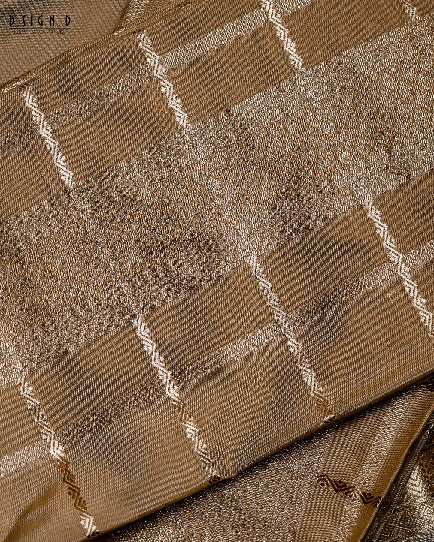 DARK GOLD KATTAM FINE SILK DHOTI SET