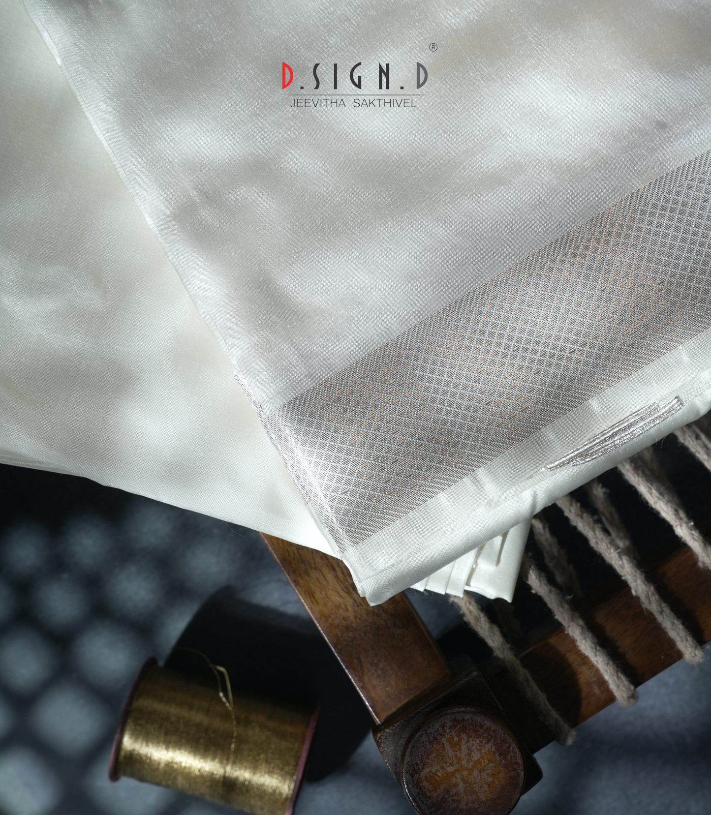 PURE WHITE SILK DHOTI WITH HALF FINE ZARI