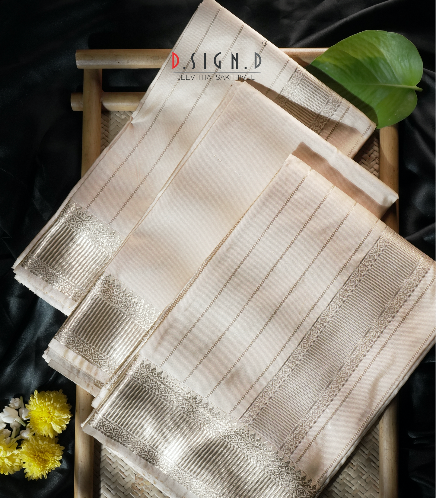 Gold soft silk dhoti Set - Bridal