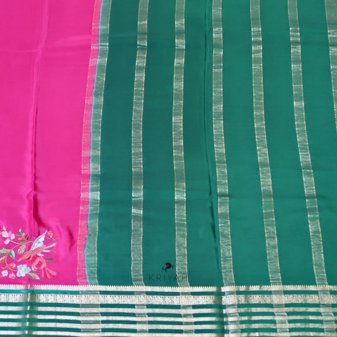 EMBROIDERED SOFT SILK SAREE
