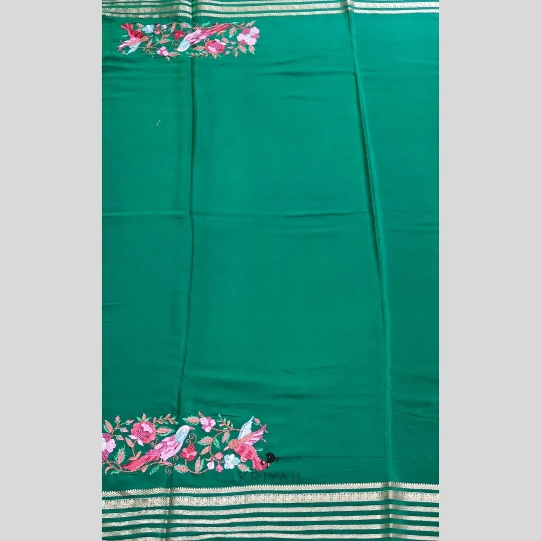 EMBROIDERED SOFT SILK SAREE