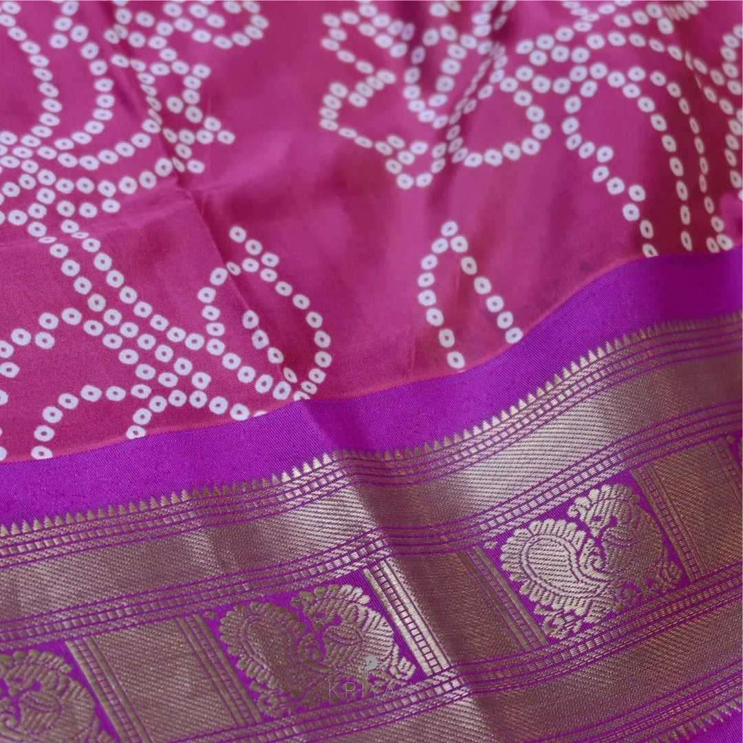 GADWAL BANDHINI PRINTED SILK SAREE