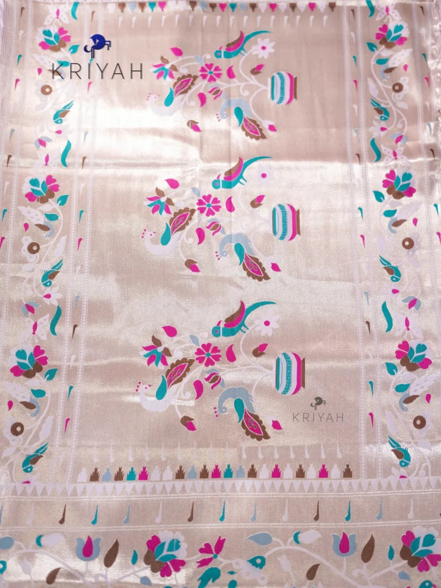 Lilac Paithani saree