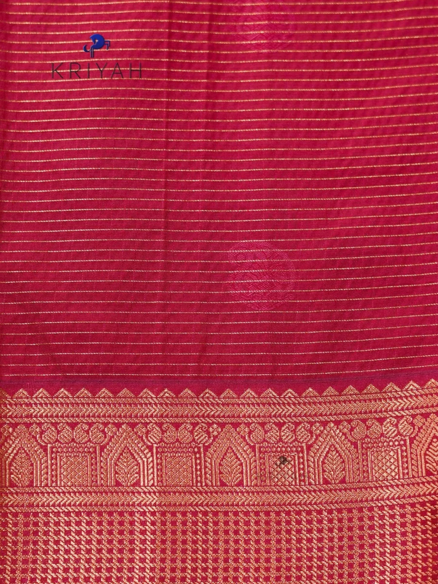 Turquoise Zari Kattam saree