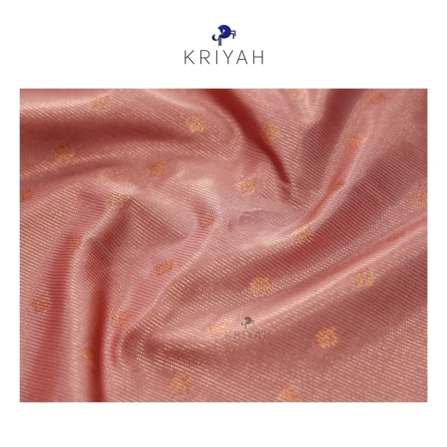 Salmon Peach vaira oosi saree