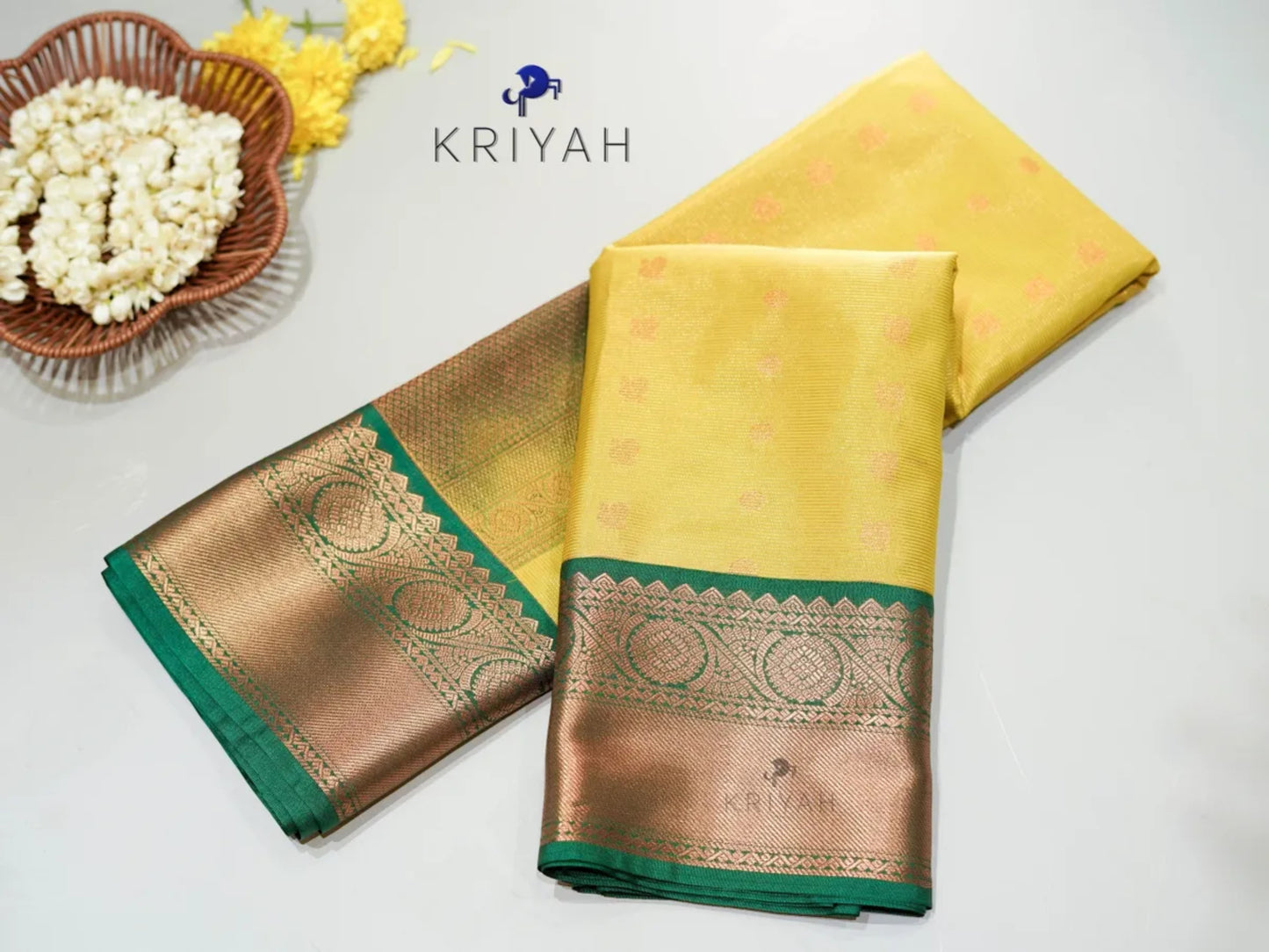 Avocado Green Vaira Oosi saree