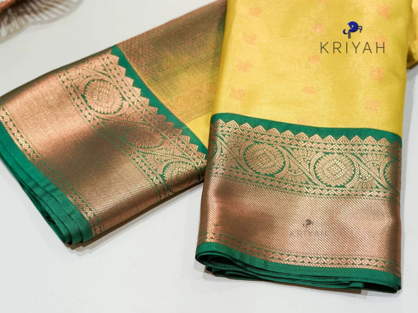 Avocado Green Vaira Oosi saree