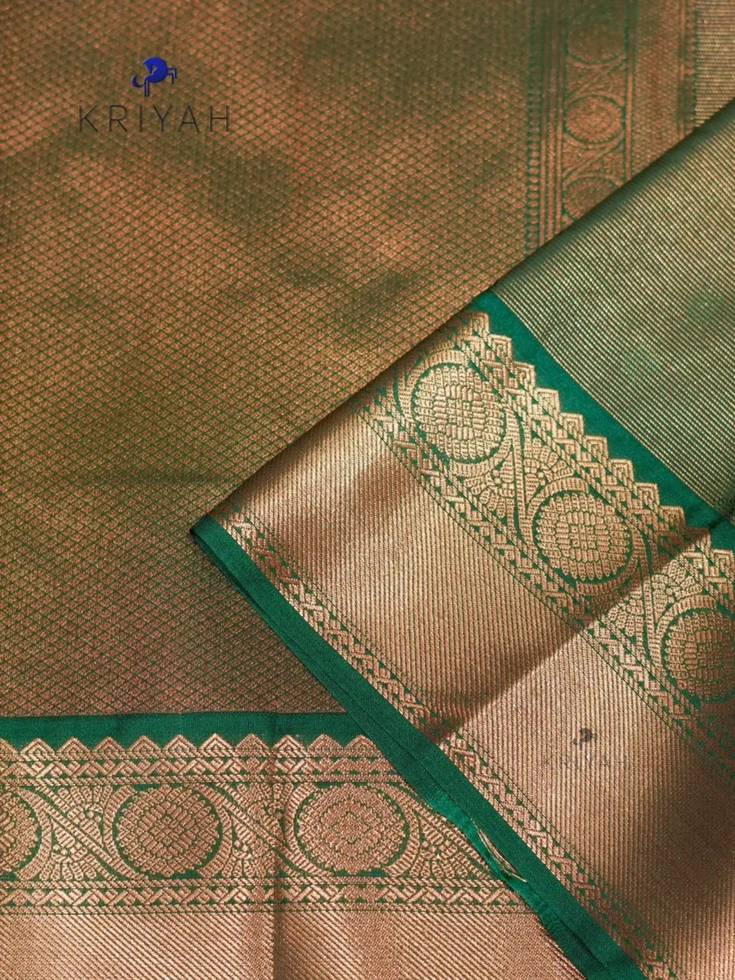 Avocado Green Vaira Oosi saree