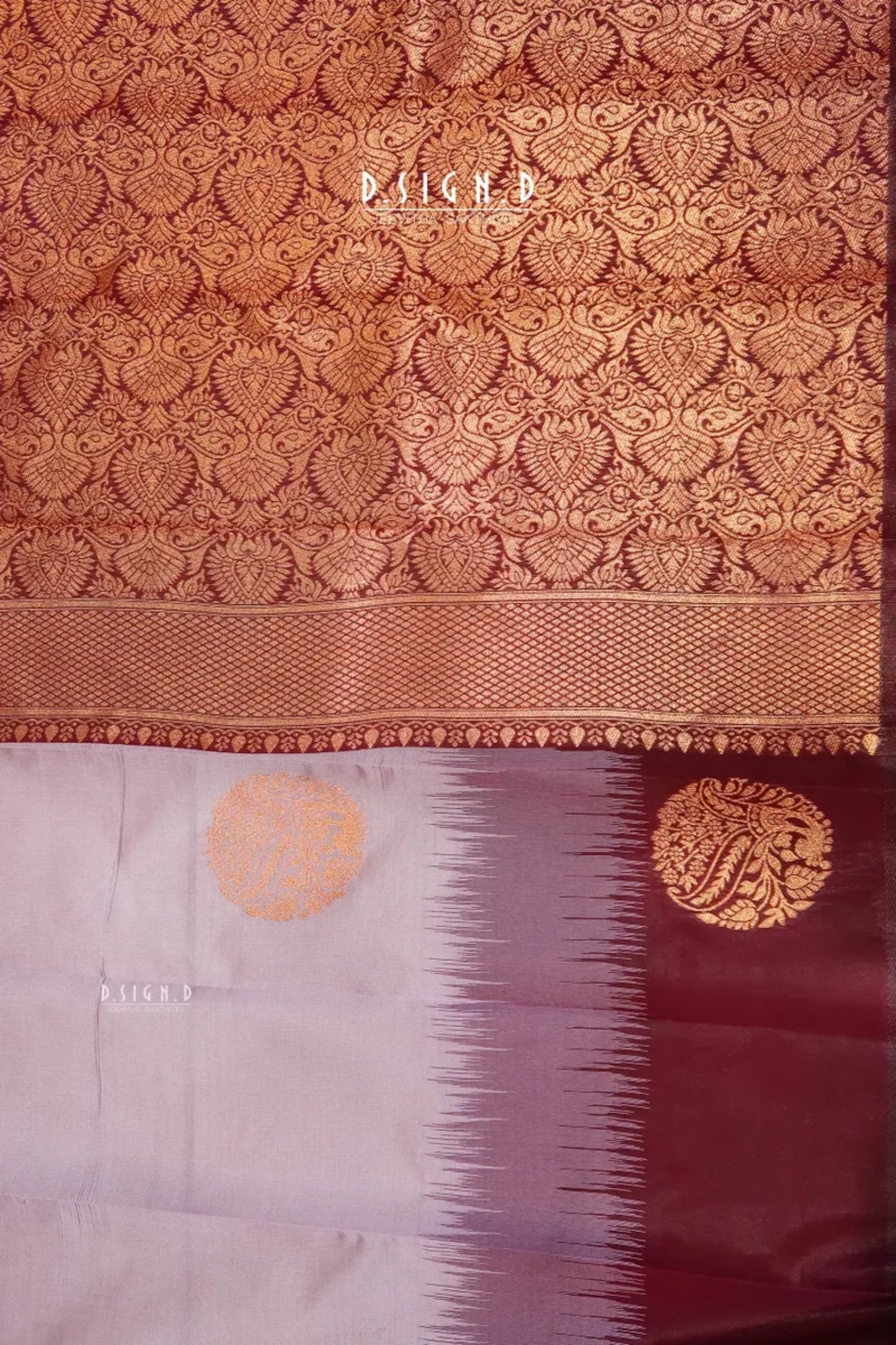LILAC CHAKRA MOTIF SEMI SILK SAREE
