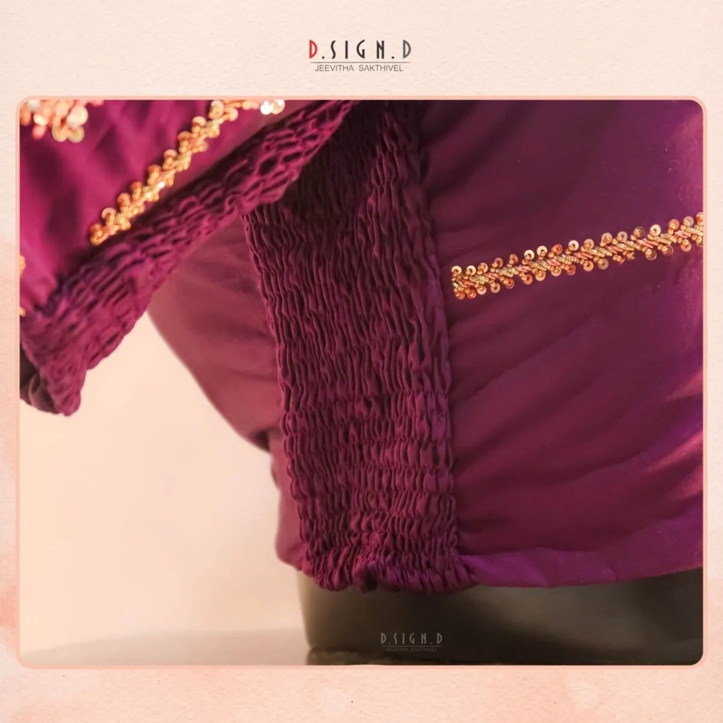 Purple Embroidery Size Flex blouse