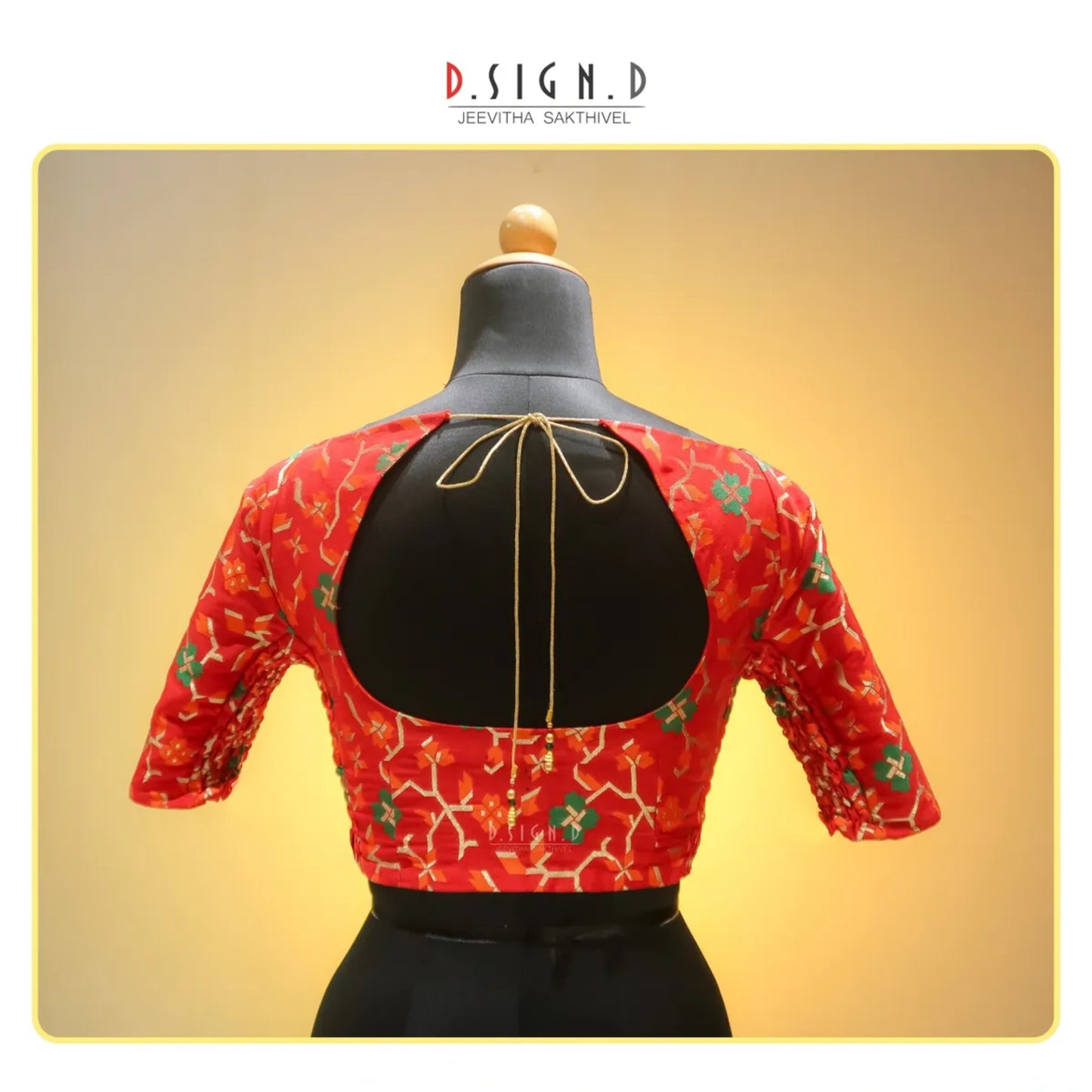 Red Banaras Size Flex blouse