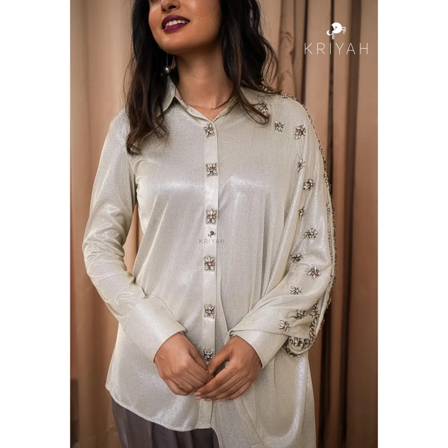 Shimmer crystal shirt
