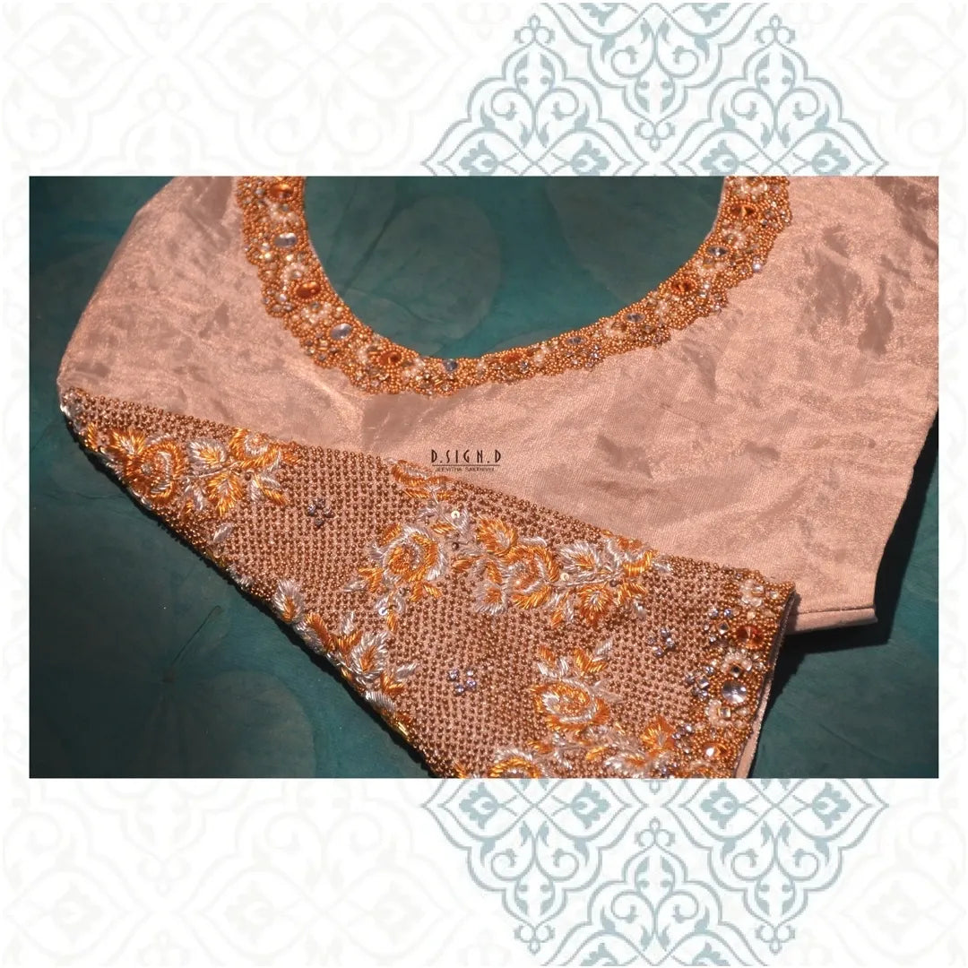 Silver tissue Blouse - Aadhirai