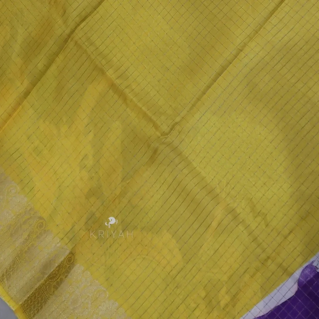 DOLA SILK SAREE WITH BIRD PRINT - pink