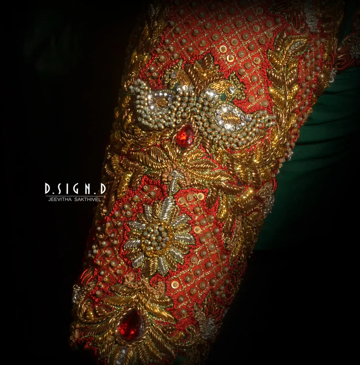 Green cutwork Blouse