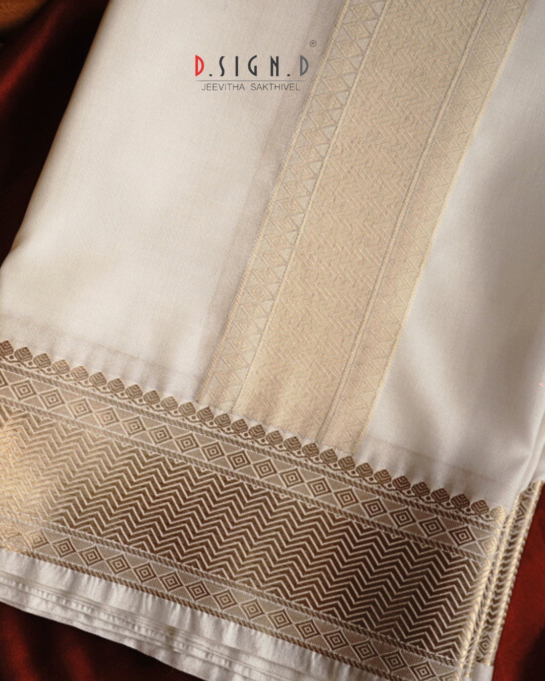 Classic- white fine silk dhoti set