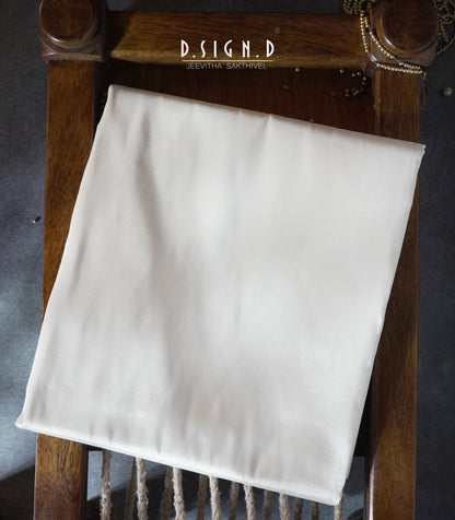 Premium Pure Silk dhoti - white