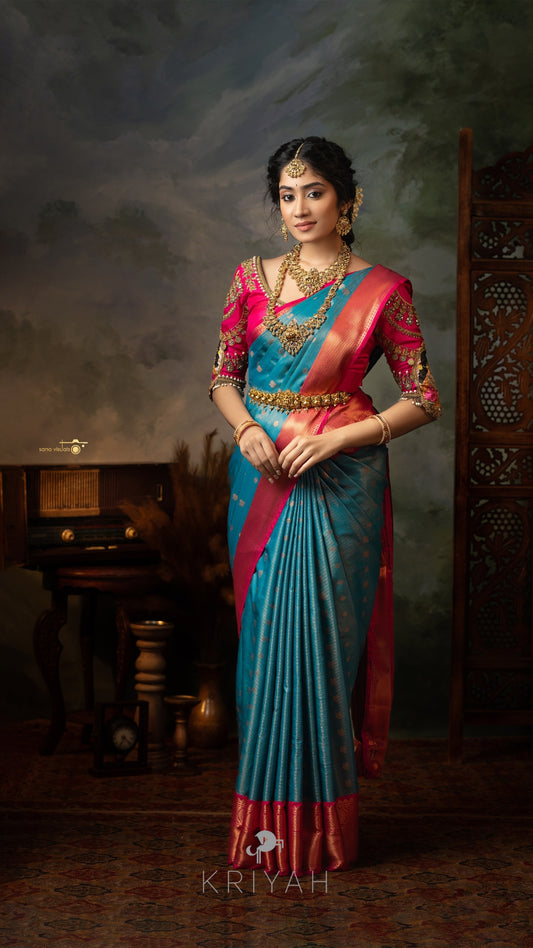 Blue Vaira Oosi saree