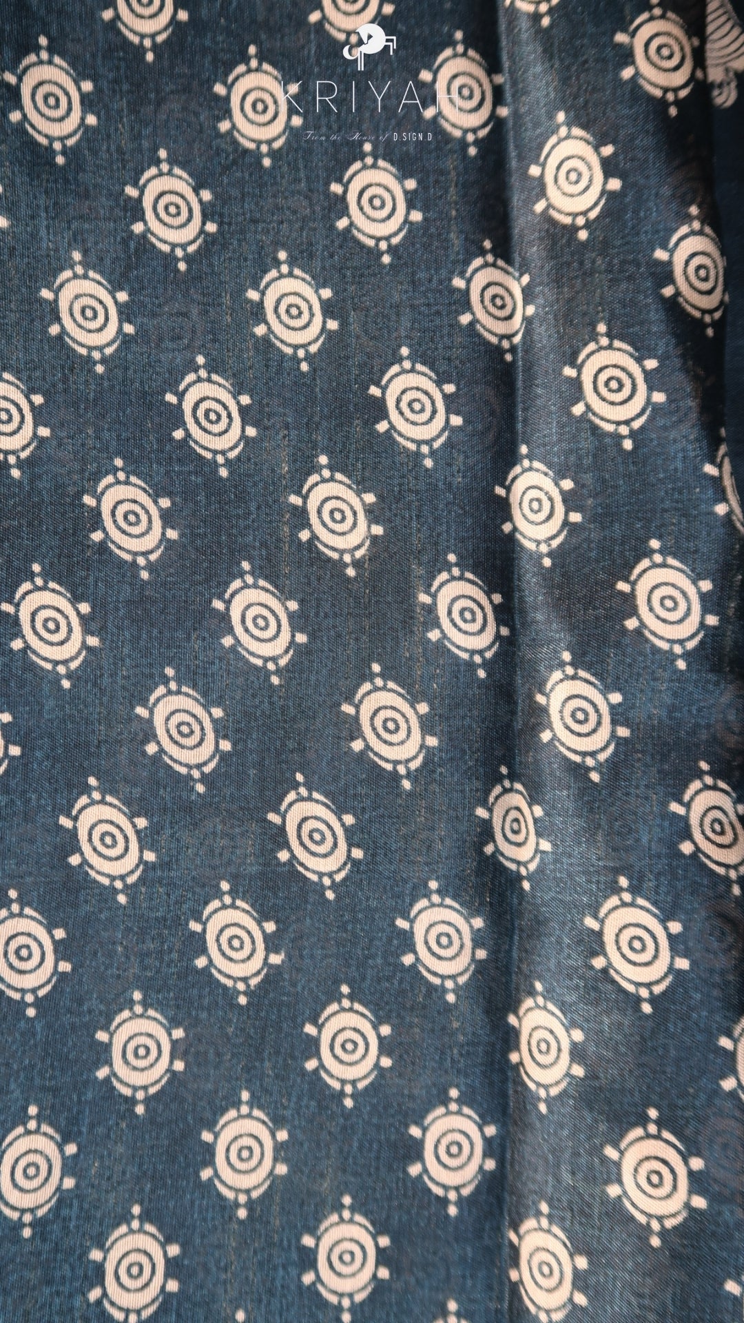 DOLA SILK SAREE WITH PALLENQUIN PRINT PEACOCK BLUE