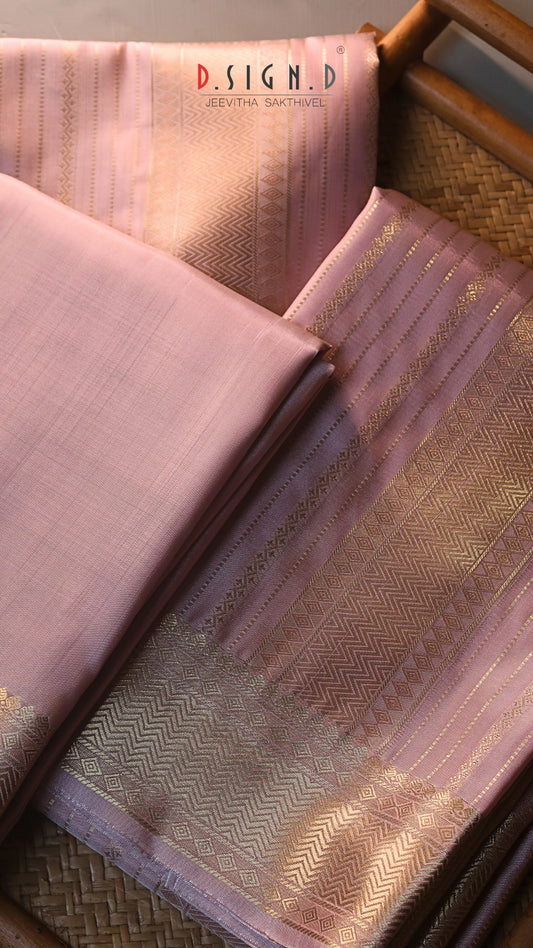 Bridal Rose Fine silk dhoti Set - Bridal