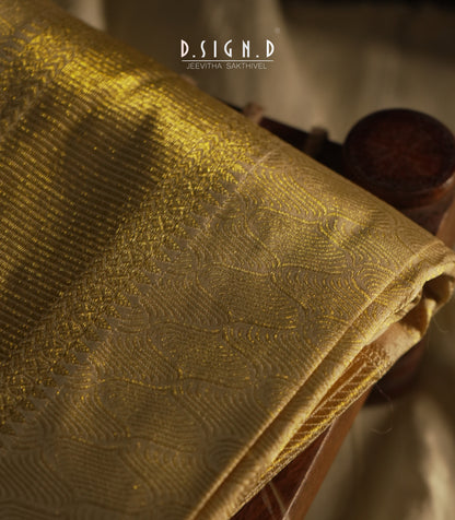 Aazhi- Celestial gold Spl Silk Blend Dhoti